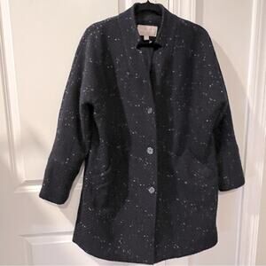 Woman Within Charcoal Tweed Pea Coat